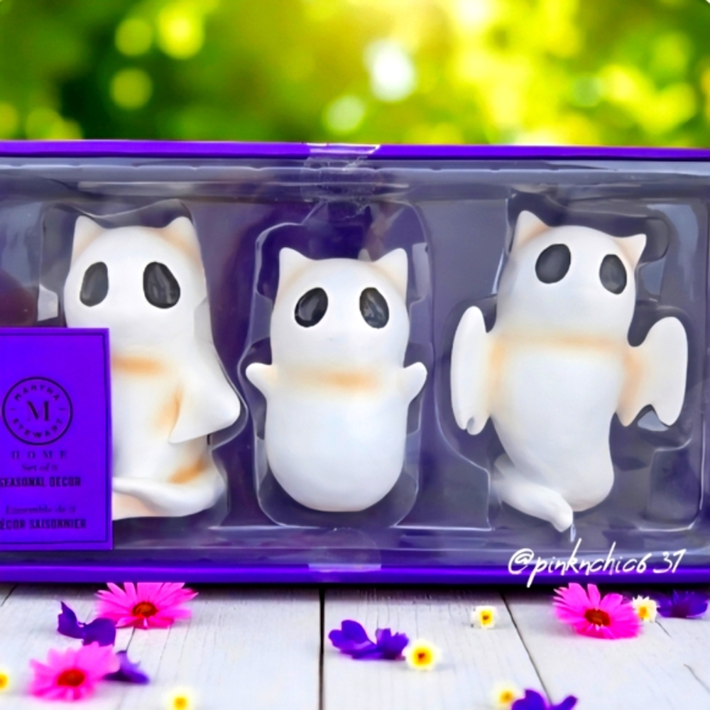 Martha Stewart Cat Ghosts Halloween Figurine Set